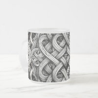 Nœud celtique noir et blanc détaillé 0001