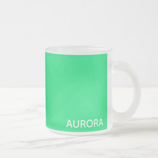 Tasse Givré Nom de couleur verte Aurora (Droit)