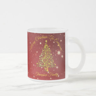 Tasse Givré Nom de l'annonce Jeu de jumelage Noël Red Gold Tre
