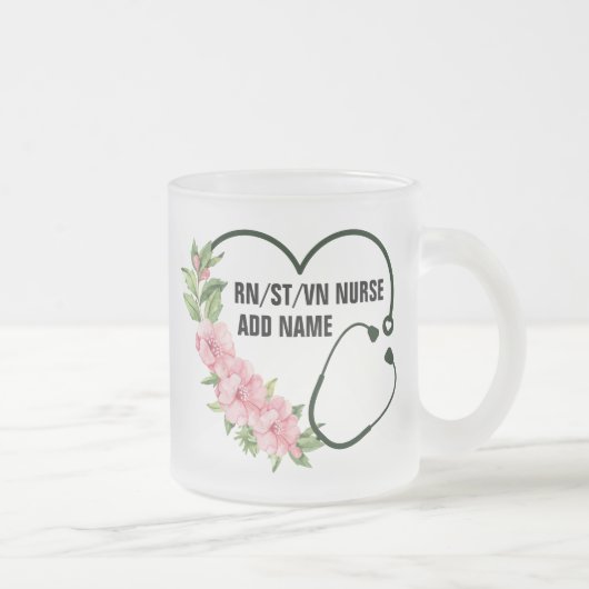 Tasse Givré Nom de l'infirmière étudiante-inscrite-ancienne (Droit)