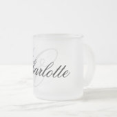 Tasse Givré Nom de monogramme élégant (Devant droit)