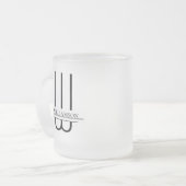 Tasse Givré Nom Monogramme noir (Devant gauche)