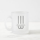 Tasse Givré Nom Monogramme noir (Gauche)