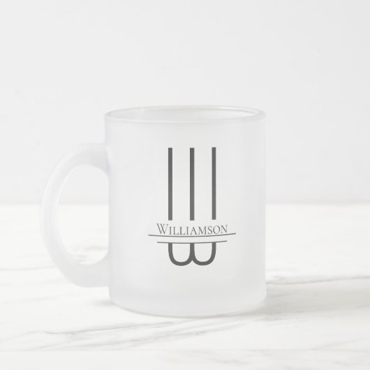 Tasse Givré Nom Monogramme noir (Gauche)