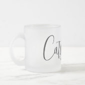 Tasse Givré NOM PERSONNALISÉ - Script tendance personnalisé (Gauche)