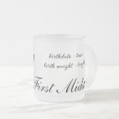 Tasse Givré Nouvelle empreinte d'une main de bébé (Devant droit)