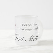 Tasse Givré Nouvelle empreinte d'une main de bébé (Devant droit)