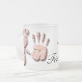 Tasse Givré Nouvelle empreinte d'une main de bébé (Devant gauche)