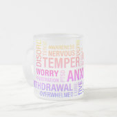 Tasse Givré Nuage de mots chroniques.. (Devant gauche)