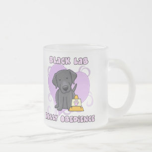 Tasse Givré Obéissance noire de rassemblement de laboratoire