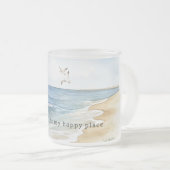 Tasse Givré Ocean Boat Sea Birds Sand Beach (Devant droit)