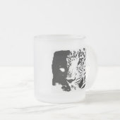 Tasse Givré Oeil noir et blanc du léopard (Devant droit)