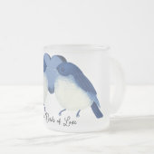 Tasse Givré Oiseaux bleus d'amour (Devant droit)