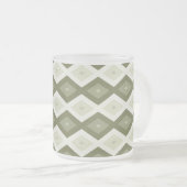 Tasse Givré Olive green diamond pattern (Devant droit)