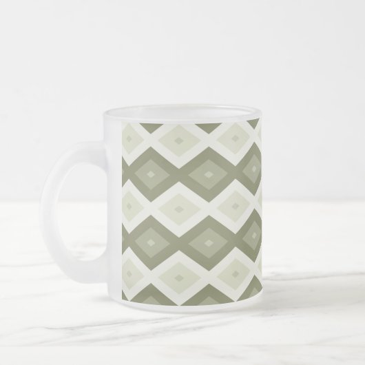 Tasse Givré Olive green diamond pattern (Gauche)