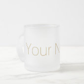 Tasse Givré Or personnalisé avec votre copie nommée (Devant gauche)