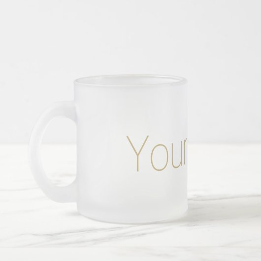 Tasse Givré Or personnalisé avec votre copie nommée (Gauche)
