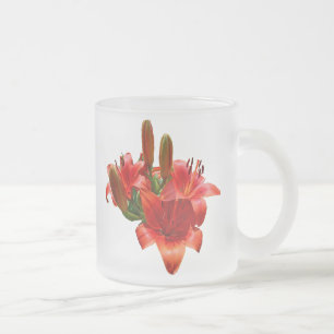 Tasse Givré Orange Lily Blossoms