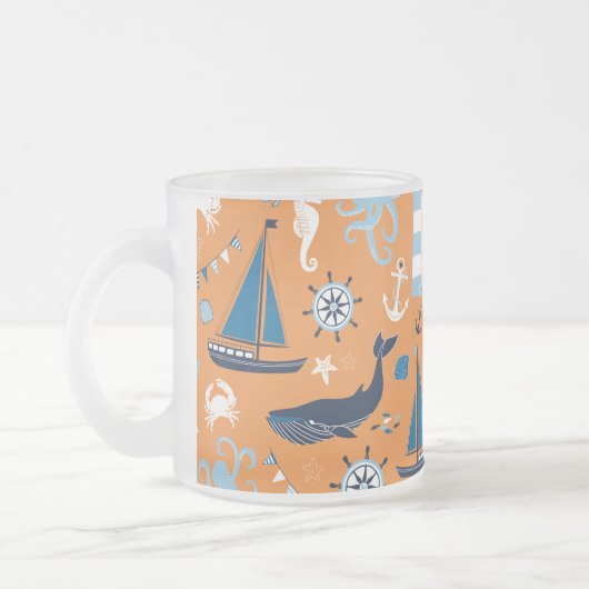 Tasse Givré Orange marine (Gauche)