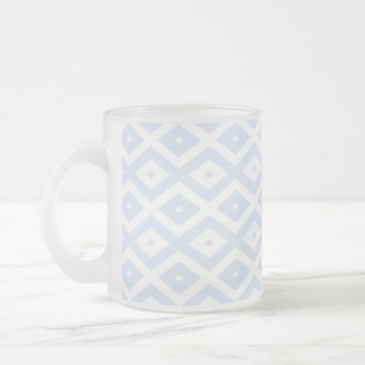 Tasse Givré Pale blue and white diamond pattern (Gauche)