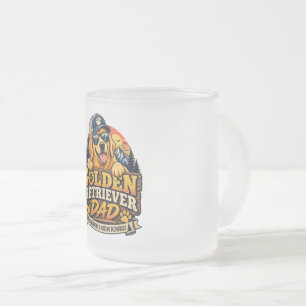Tasse Givré Papa Golden Retriever Rétro Vintage Coucher de Sol