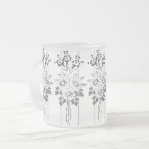 Tasse Givré Papier peint baroque Bouquet gris