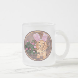 Tasse Givré Pâques joyeuses à Dachshund