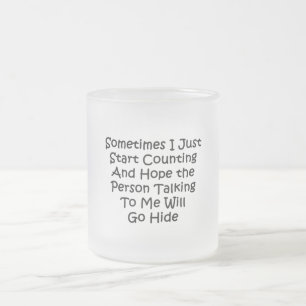 Tasse Givré Parfois, je commence juste à compter