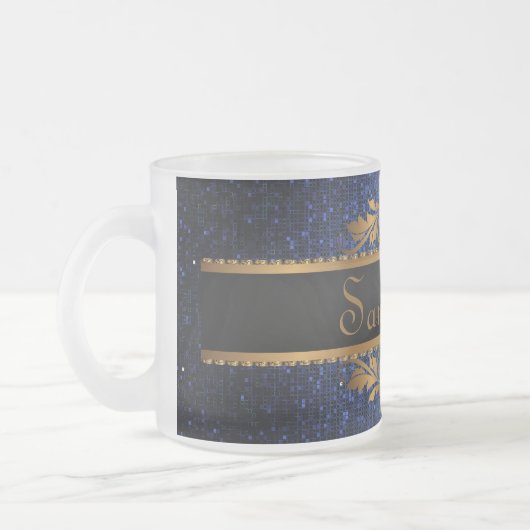 Tasse Givré Parties scintillant bleue Sequin Coupe de café en (Gauche)