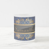 Tasse Givré Parties scintillant bleue Sequin Coupe de café en (Centre)