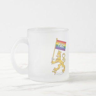 Tasse Givré Pas-rauhanlippu de ja de Suomileijona - muki