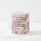 Tasse Givré Pastel Pink Flowers Bible Verse (Devant gauche)