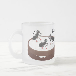 Tasse Givré Patinage sur glace de fourmis joyeuses sur dessin 
