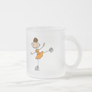 Tasse Givré Patineuse artistique en robe orange T-shirts et Ca