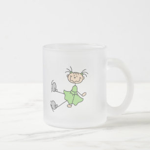 Tasse Givré Patineuse artistique en robe verte T-shirts et Cad
