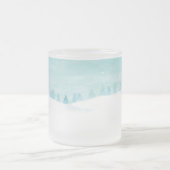 Tasse Givré Paysage De Forêt D'Hiver Neige Avec Des Épinettes (Centre)