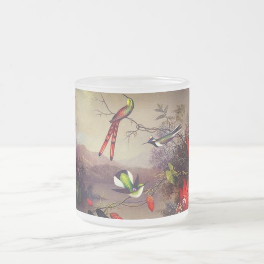 Tasse Givré Paysage tropical avec dix colibris (Centre)