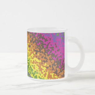 Tasse Givré Peinture arc-en-ciel Splatter Hippie Tons Terre Ab