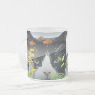 Tasse Givré Peinture de chat personnalisée dans un réservoir