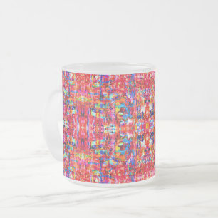 Tasse Givré Peinture de vagues abstraites colorées mignonne