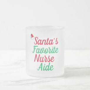 Tasse Givré Père Noël Favoris Infirmière Aide Joyeux cadeau de