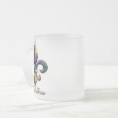 Tasse Givré Perle Fleur de lis 2 de mardi gras (Devant gauche)