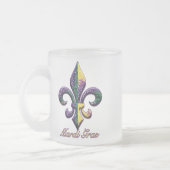 Tasse Givré Perle Fleur de lis 2 de mardi gras (Gauche)