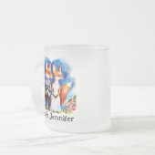 Tasse Givré Personnalisé Fox Couple Names (Devant gauche)