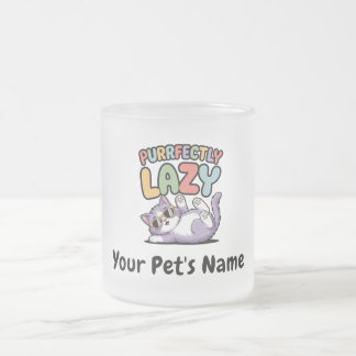 Tasse Givré Personnalisé Parfaitement Lazy Chat Personnalisé N