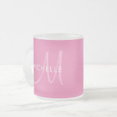 Tasse Givré Personnaliser les noms de Modèle initial Monogramm (Devant gauche)