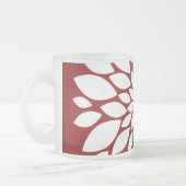 Tasse Givré Pétale de fleurs blanches sur rouge (Gauche)
