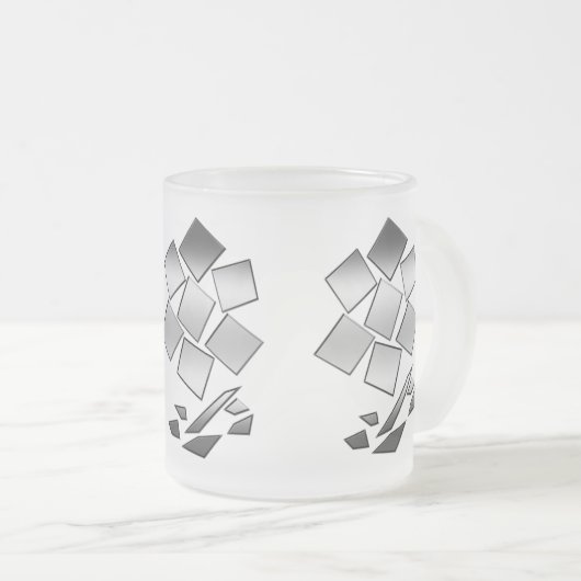 Tasse Givré Pétales de chrome (Devant droit)