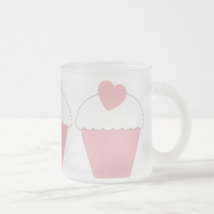 Tasse Givré Petit gâteau rose avec le coeur
