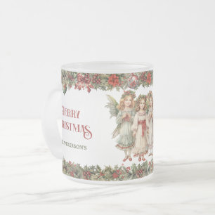 Tasse Givré Petites filles Noël Anges victoriens avec saint